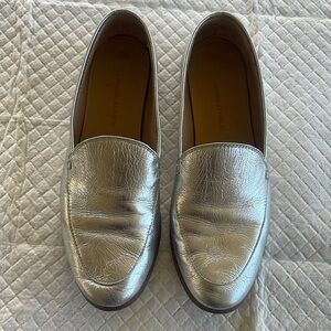 Banana Republic silver loafers